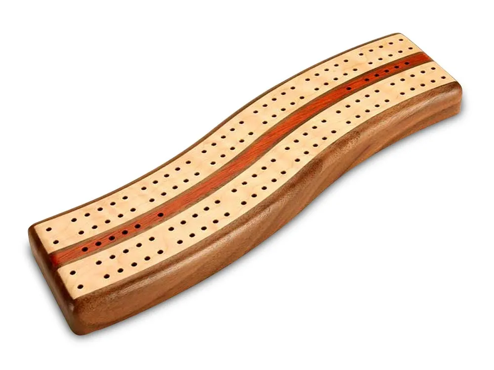 Walnut S Curve Cribbage Board