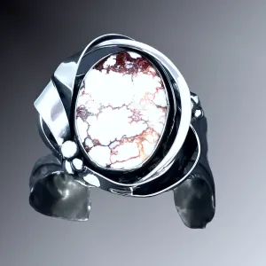 White Buffalo Silver Cuff Bracelet