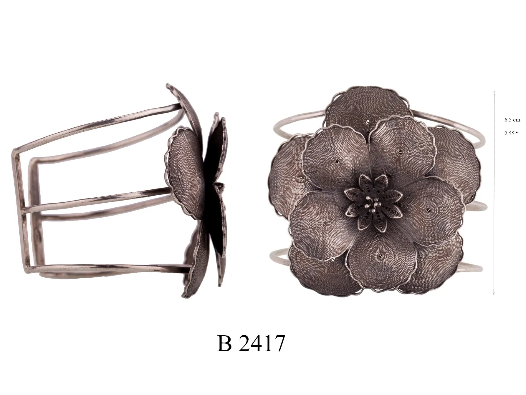 Yvone Christa Floral Filigree Cuff